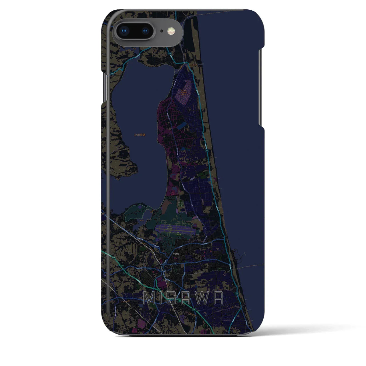 【三沢(青森県)】地図柄iPhoneケース(バックカバータイプ)