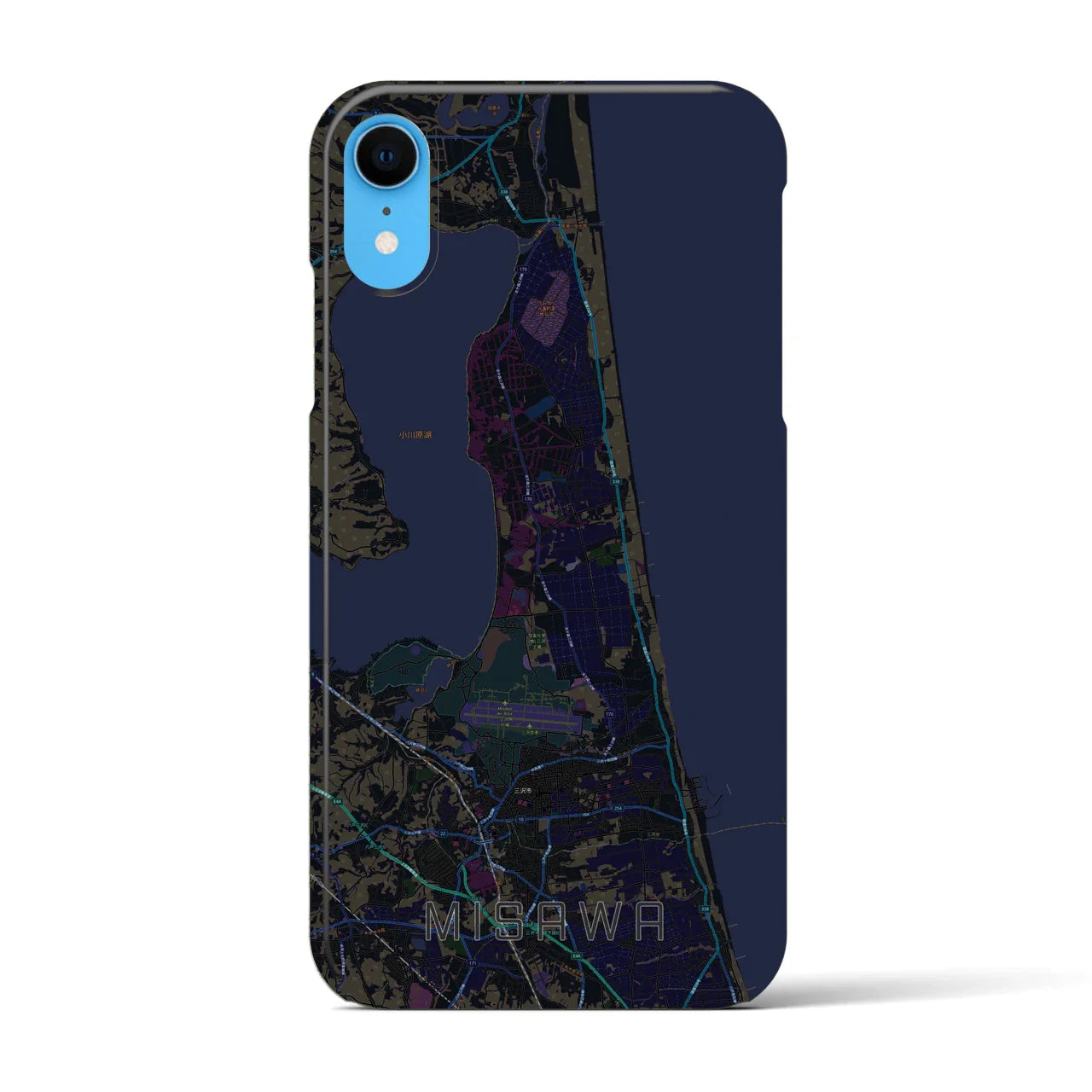 【三沢(青森県)】地図柄iPhoneケース(バックカバータイプ)