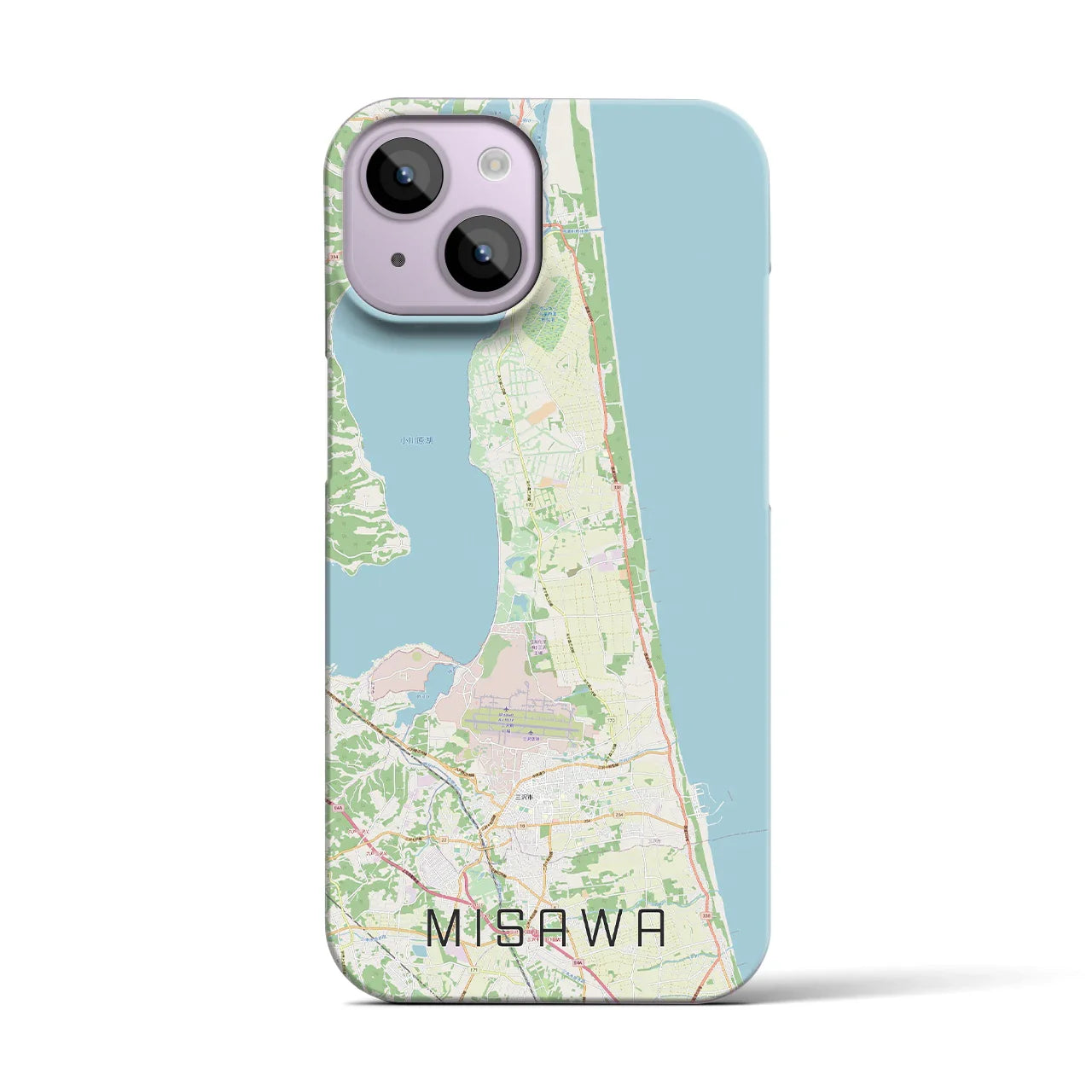 【三沢(青森県)】地図柄iPhoneケース(バックカバータイプ)