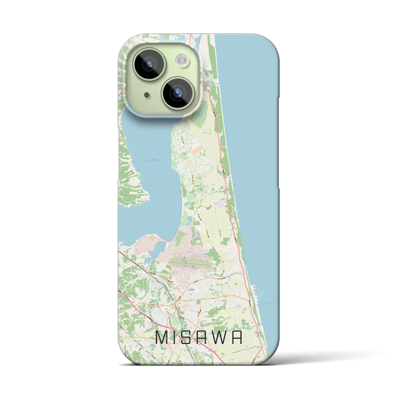 【三沢(青森県)】地図柄iPhoneケース(バックカバータイプ)