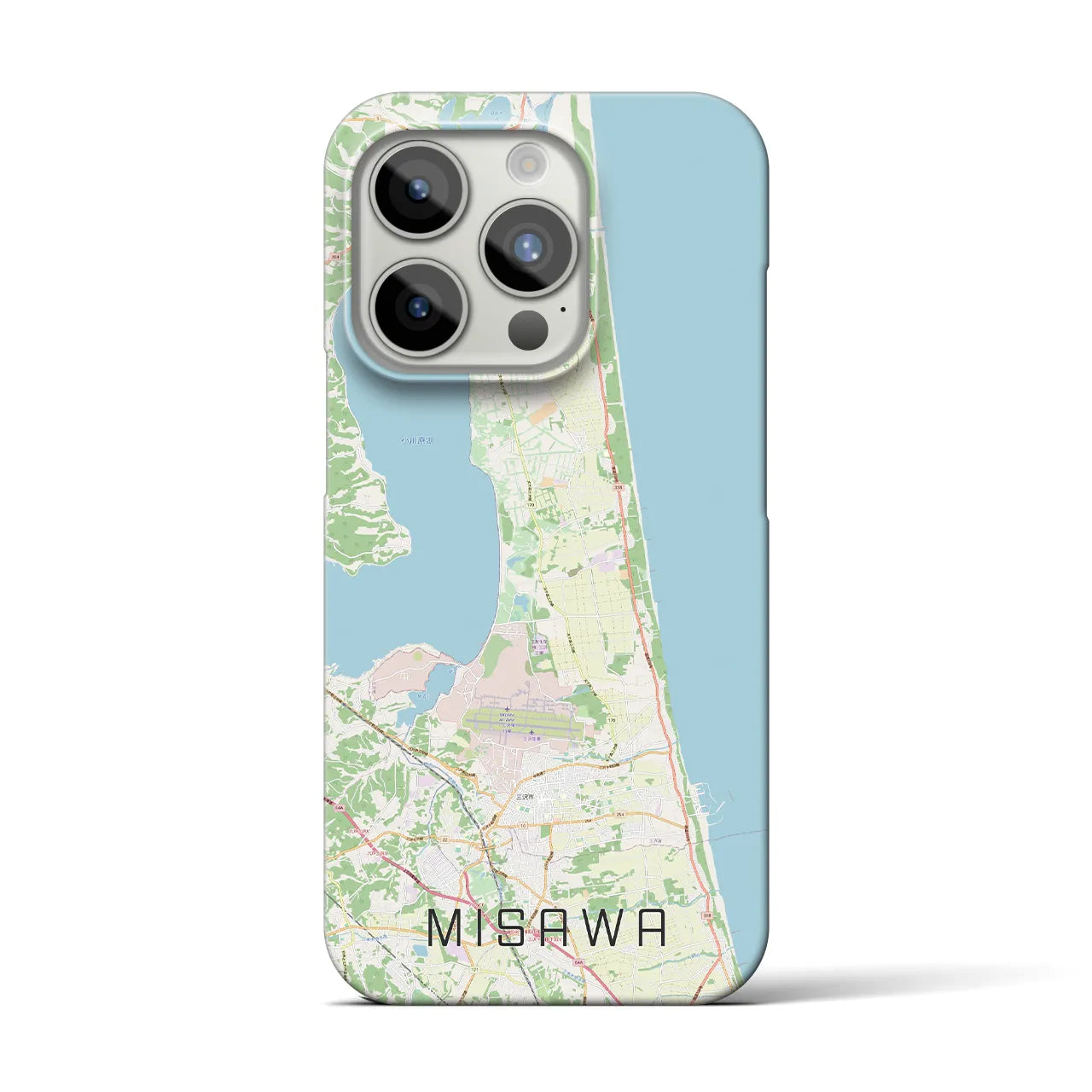 【三沢(青森県)】地図柄iPhoneケース(バックカバータイプ)