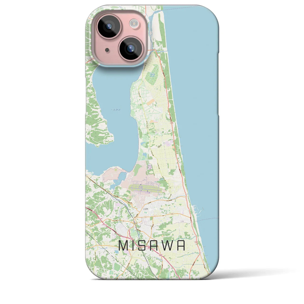 【三沢(青森県)】地図柄iPhoneケース(バックカバータイプ)