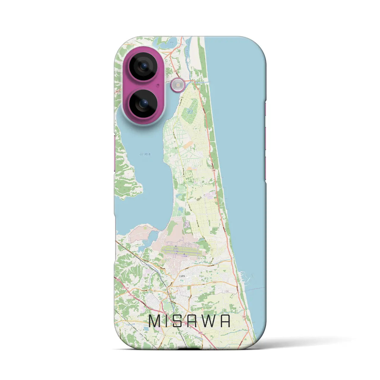 【三沢(青森県)】地図柄iPhoneケース(バックカバータイプ)