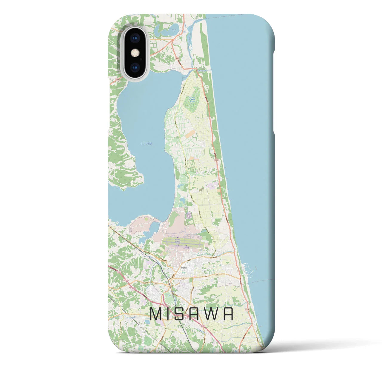 【三沢(青森県)】地図柄iPhoneケース(バックカバータイプ)