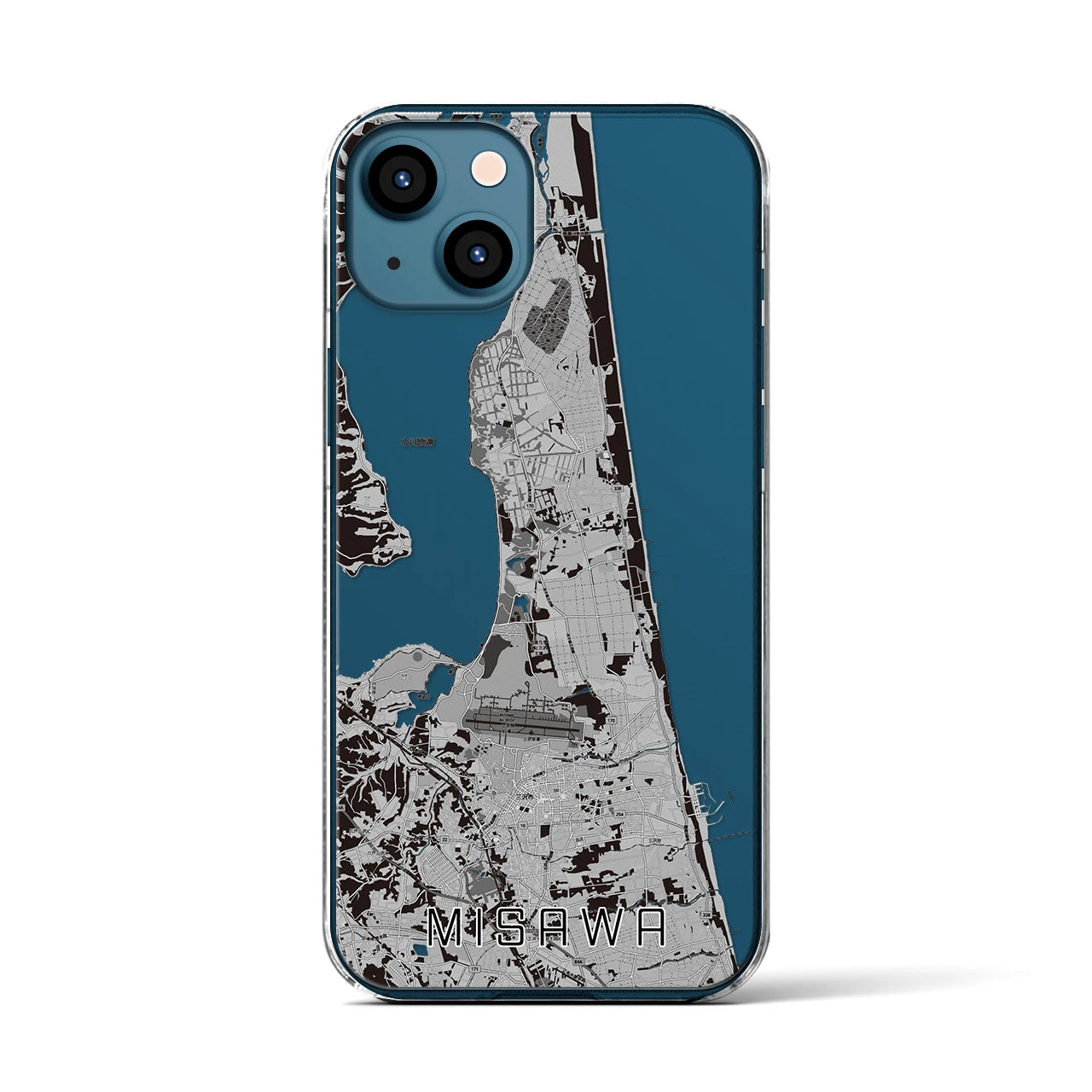 【三沢(青森県)】地図柄iPhoneケース(クリアタイプ)