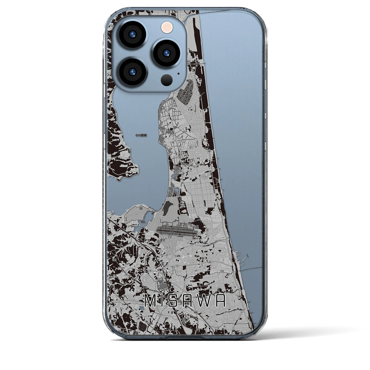 【三沢(青森県)】地図柄iPhoneケース(クリアタイプ)