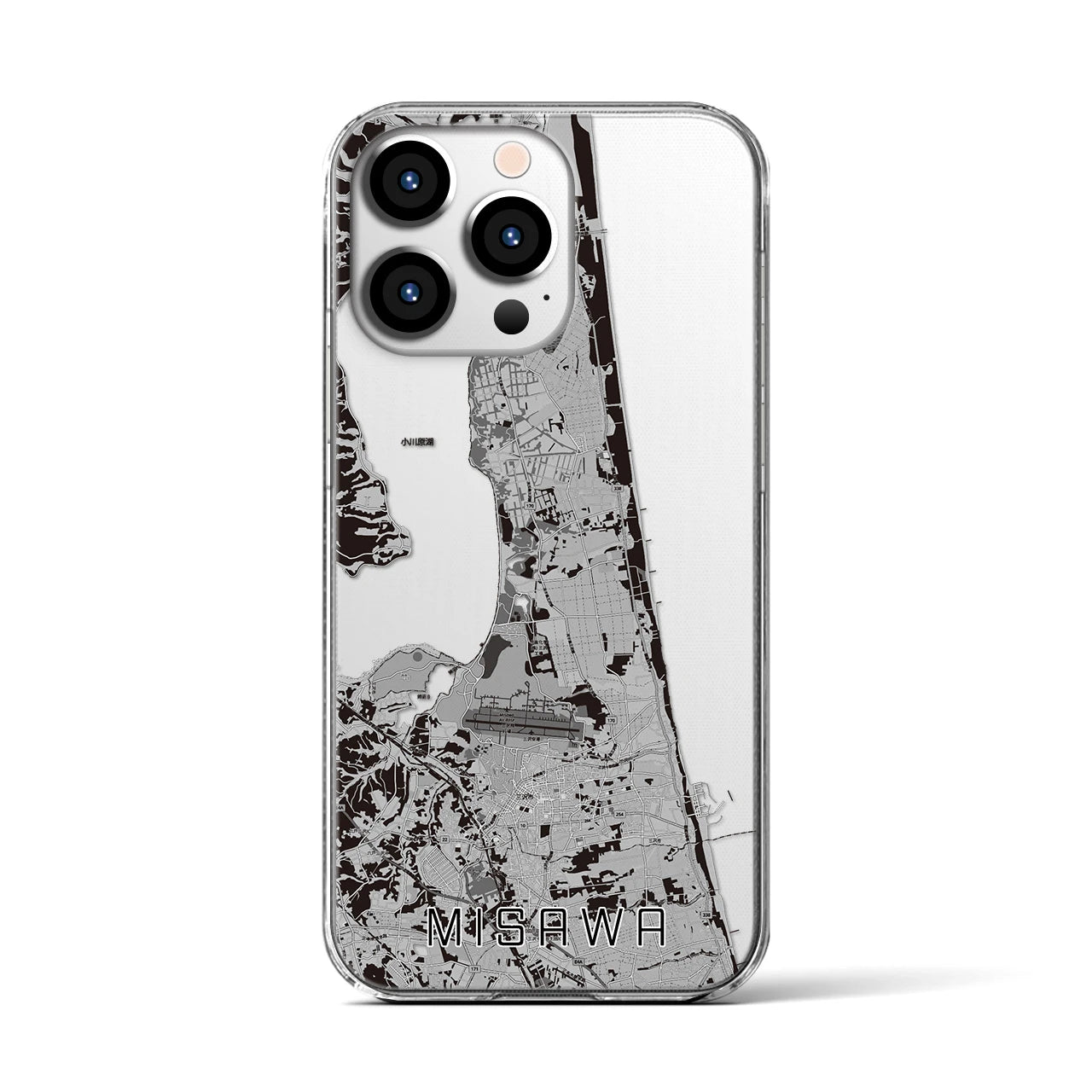 【三沢(青森県)】地図柄iPhoneケース(クリアタイプ)