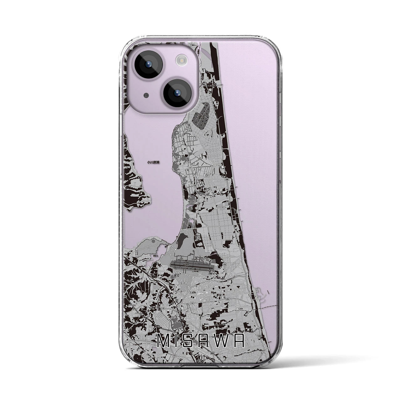 【三沢(青森県)】地図柄iPhoneケース(クリアタイプ)