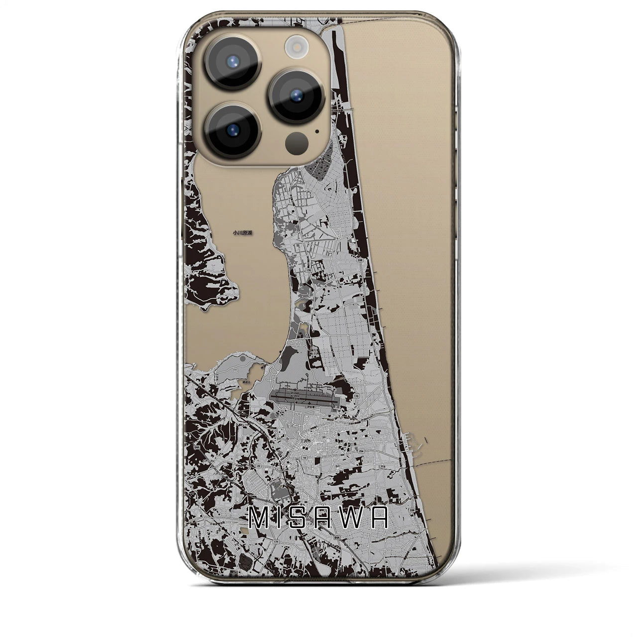 【三沢(青森県)】地図柄iPhoneケース(クリアタイプ)