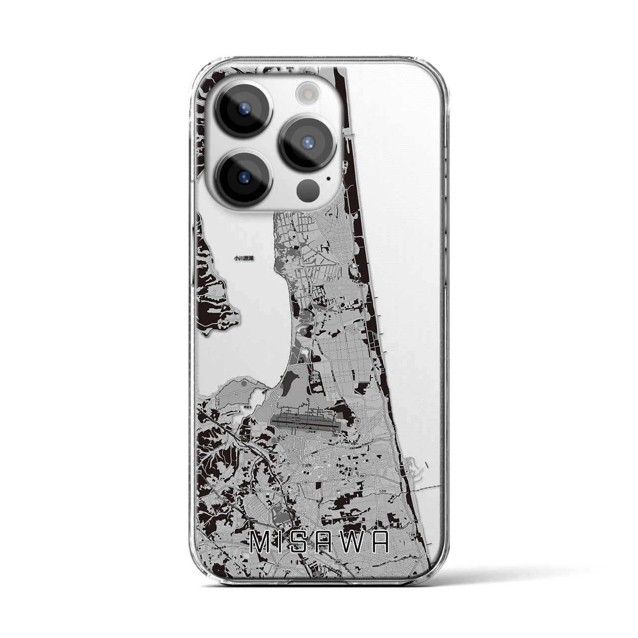 【三沢(青森県)】地図柄iPhoneケース(クリアタイプ)