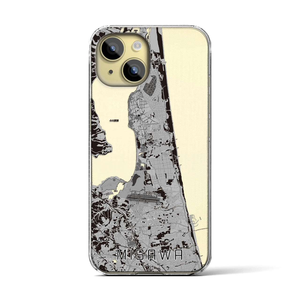 【三沢(青森県)】地図柄iPhoneケース(クリアタイプ)