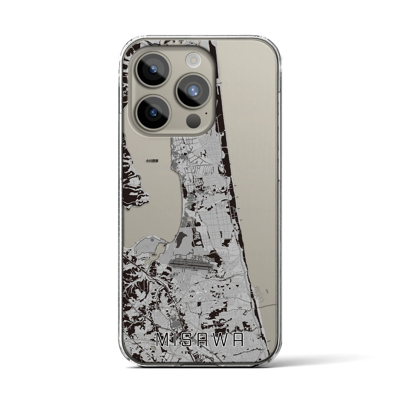 【三沢(青森県)】地図柄iPhoneケース(クリアタイプ)