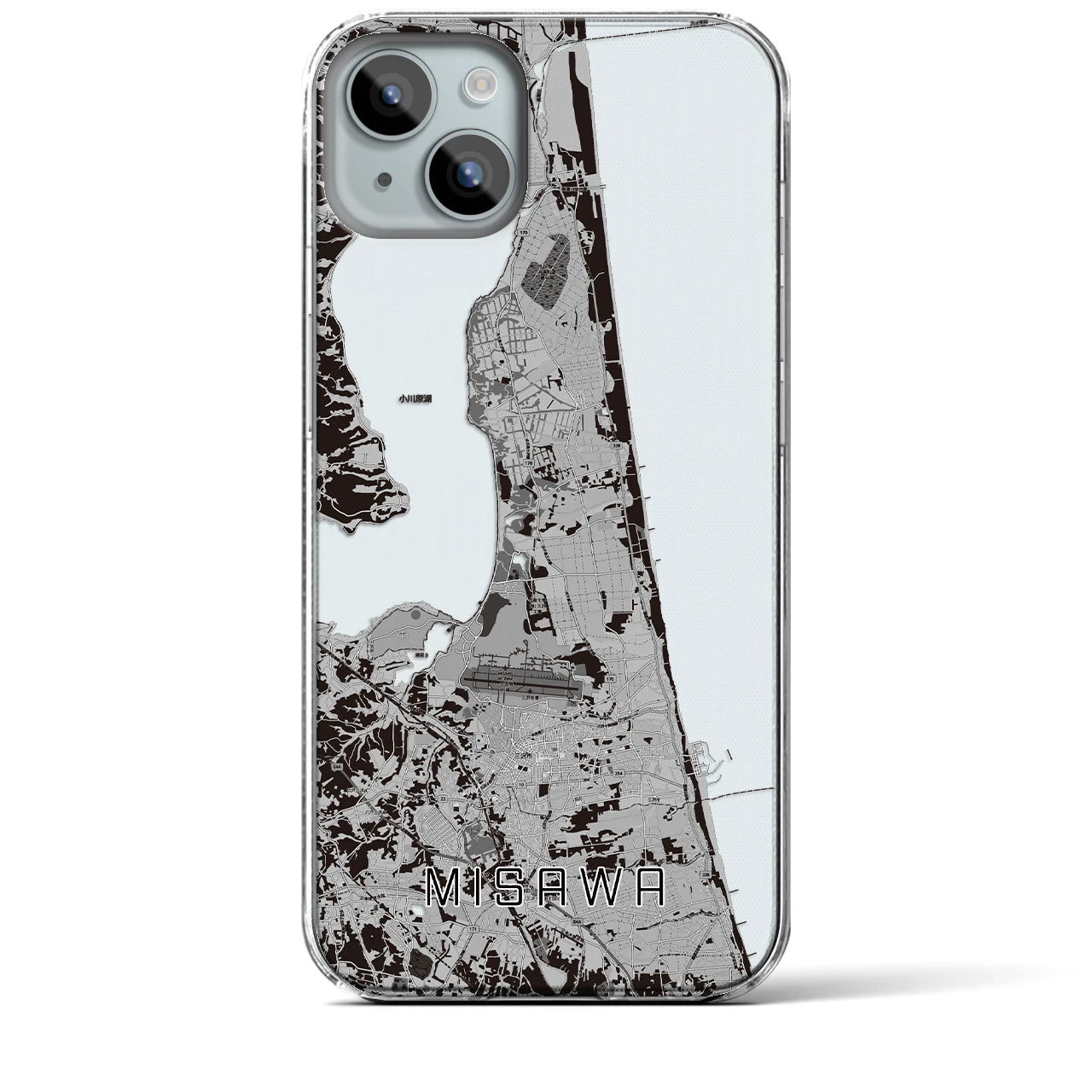 【三沢(青森県)】地図柄iPhoneケース(クリアタイプ)