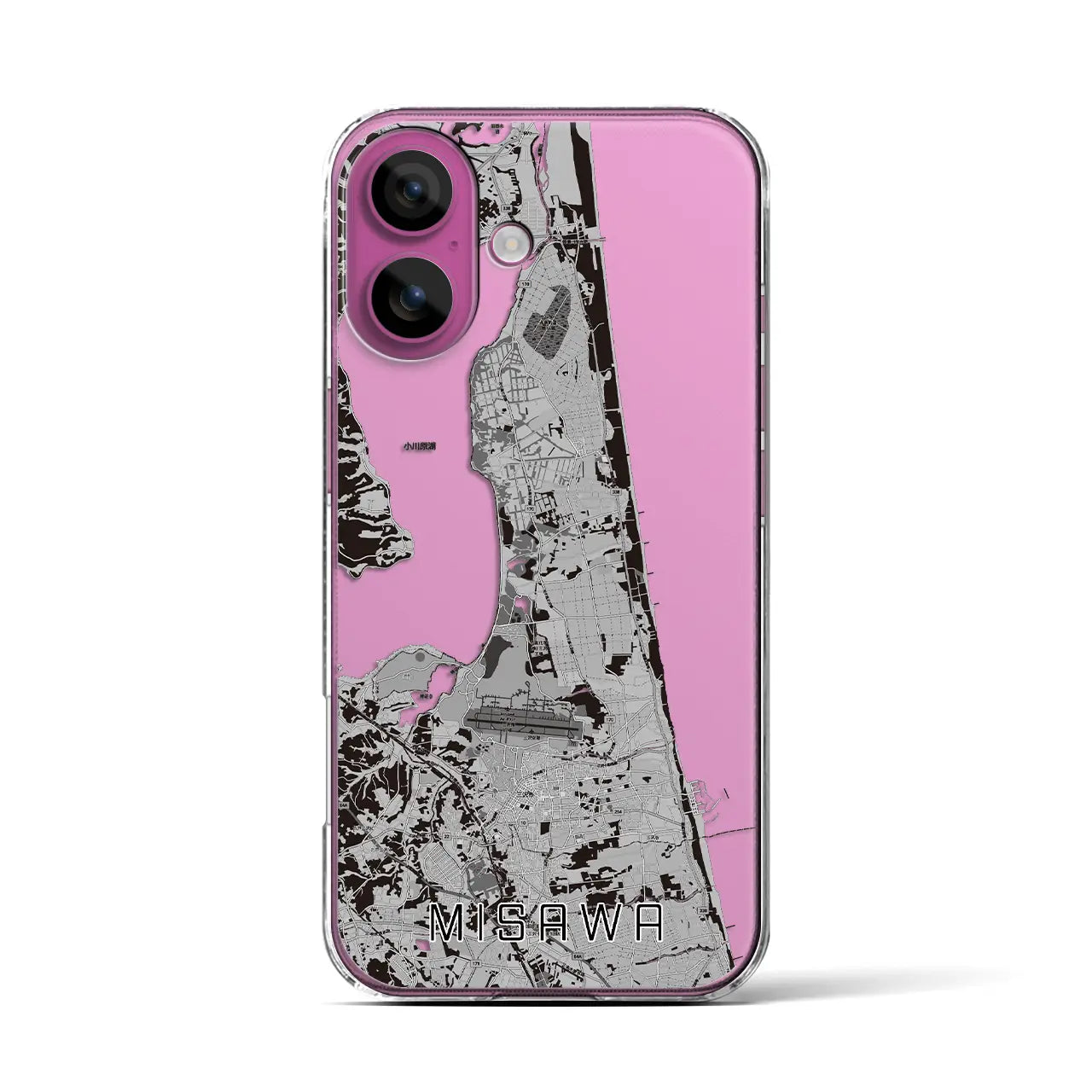 【三沢(青森県)】地図柄iPhoneケース(クリアタイプ)