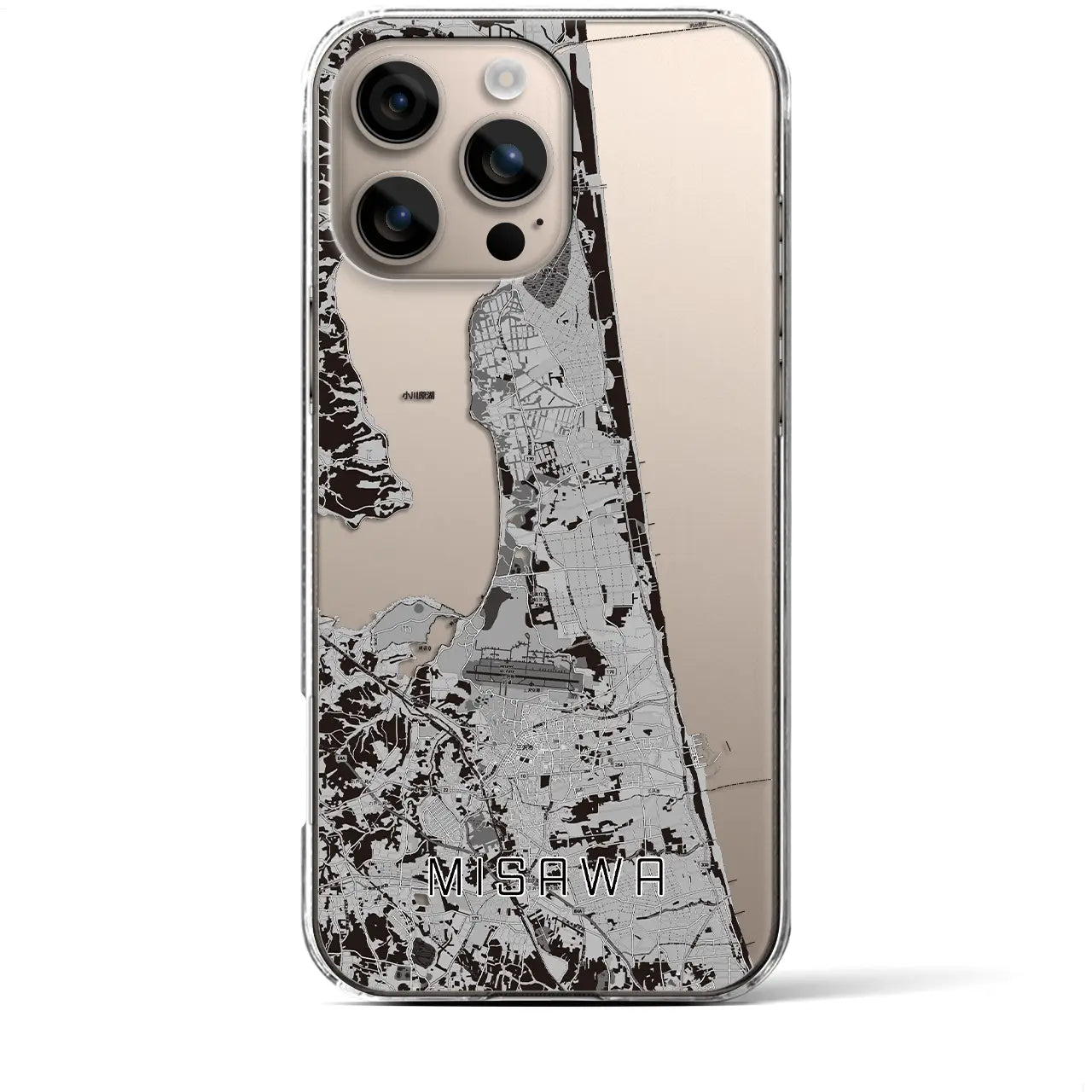 【三沢(青森県)】地図柄iPhoneケース(クリアタイプ)