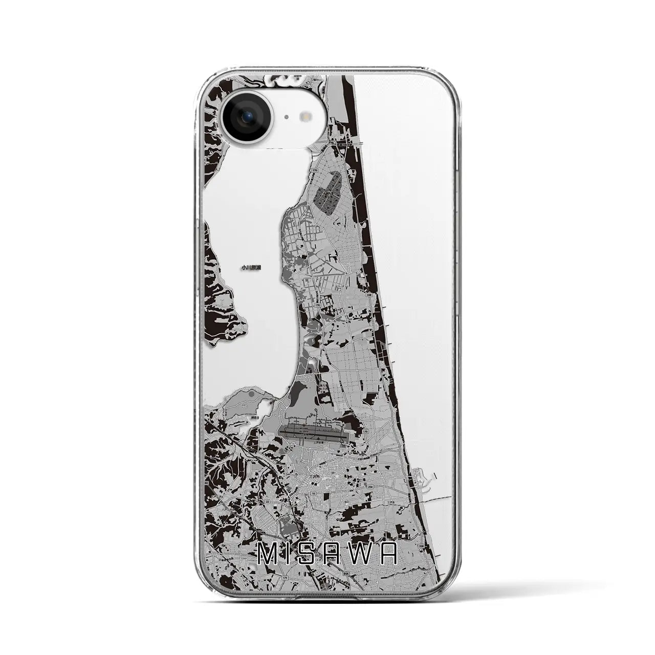 【三沢(青森県)】地図柄iPhoneケース(クリアタイプ)