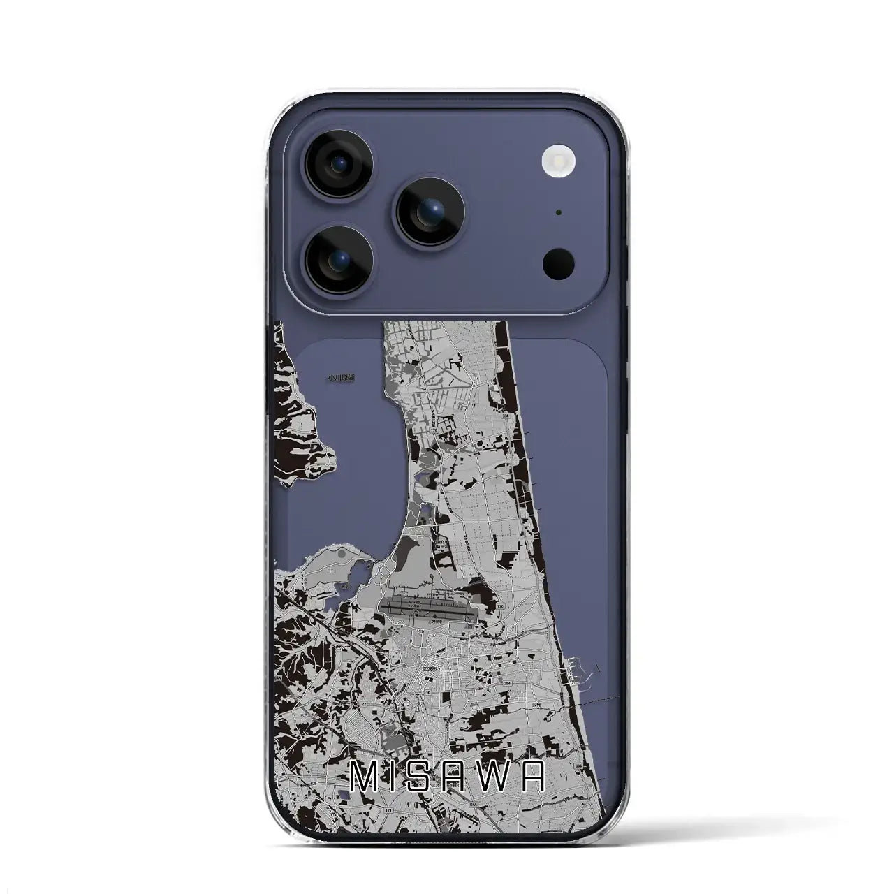 【三沢(青森県)】地図柄iPhoneケース(クリアタイプ)