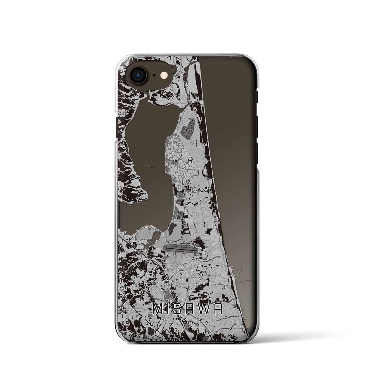 【三沢(青森県)】地図柄iPhoneケース(クリアタイプ)