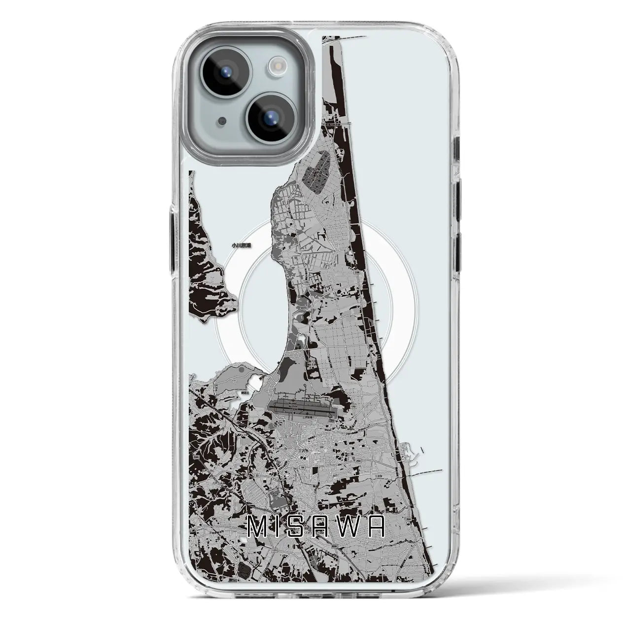 【三沢(青森県)】地図柄iPhoneケース(MagSafeタイプ)