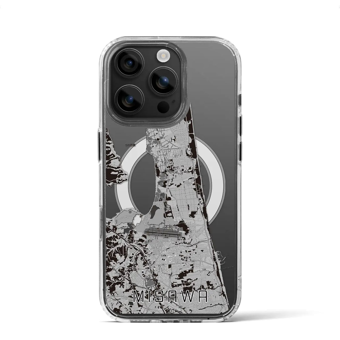 【三沢(青森県)】地図柄iPhoneケース(MagSafeタイプ)