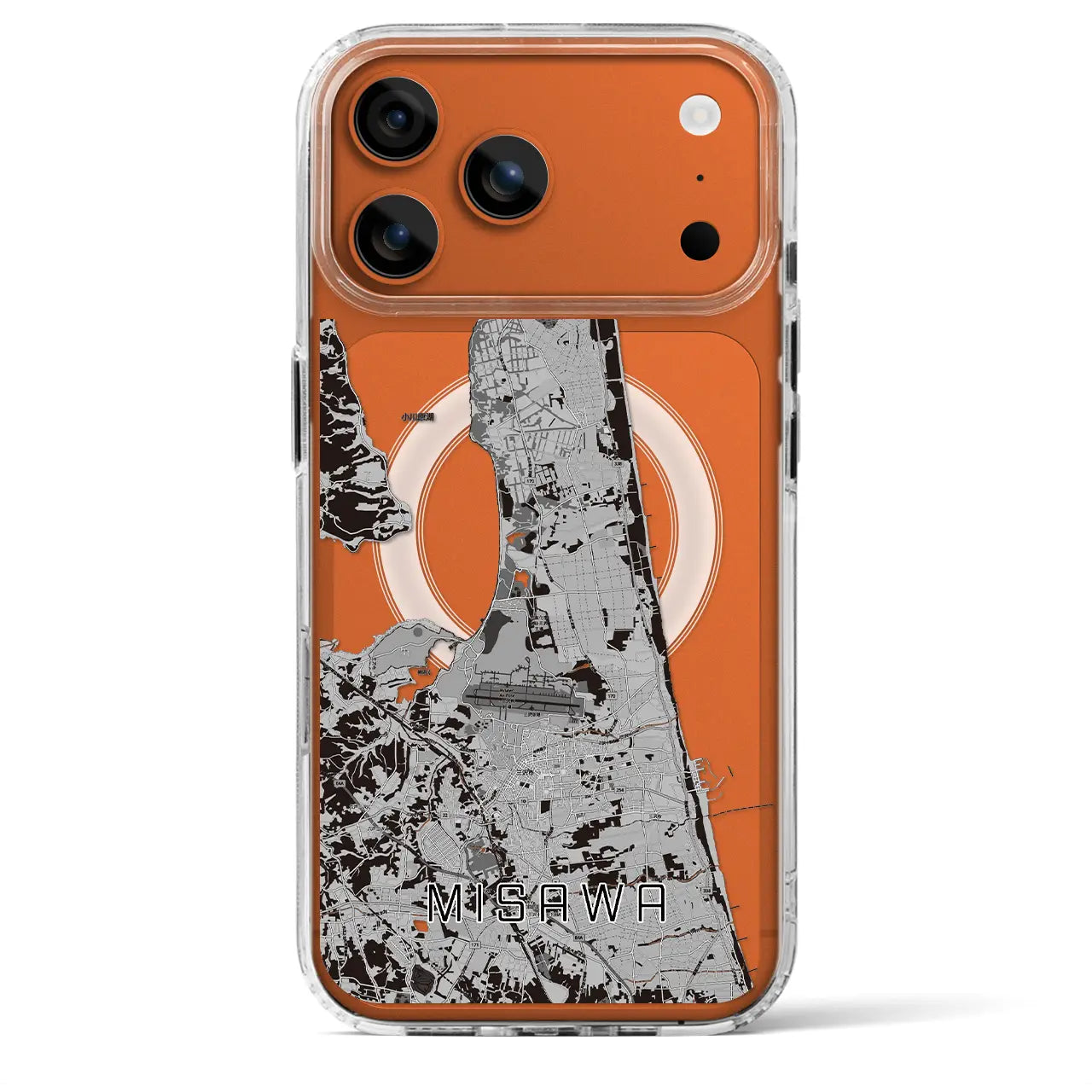 【三沢(青森県)】地図柄iPhoneケース(MagSafeタイプ)