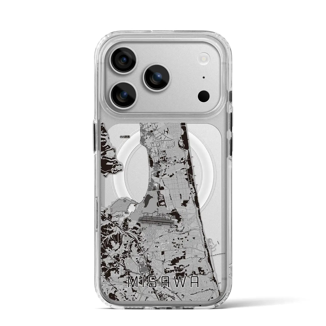 【三沢(青森県)】地図柄iPhoneケース(MagSafeタイプ)