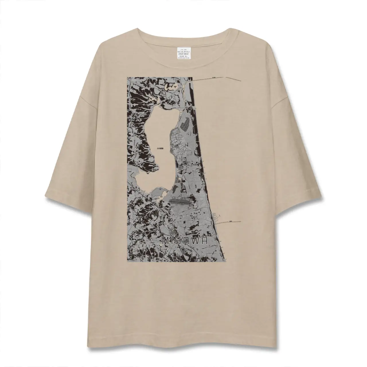 【三沢(青森県)】地図柄ビッグシルエットTシャツ