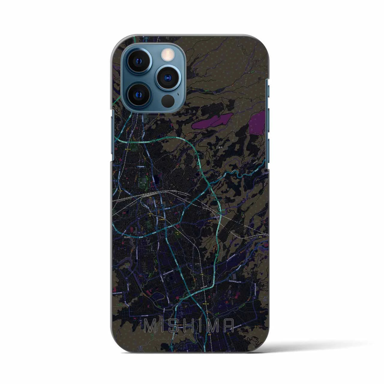 【三島(静岡県)】地図柄iPhoneケース(バックカバータイプ)