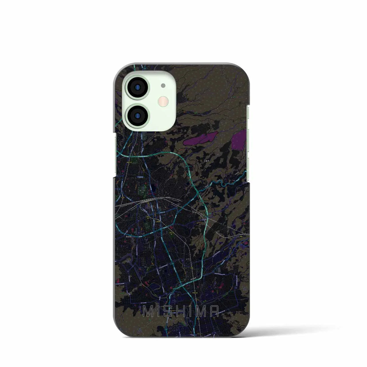 【三島(静岡県)】地図柄iPhoneケース(バックカバータイプ)