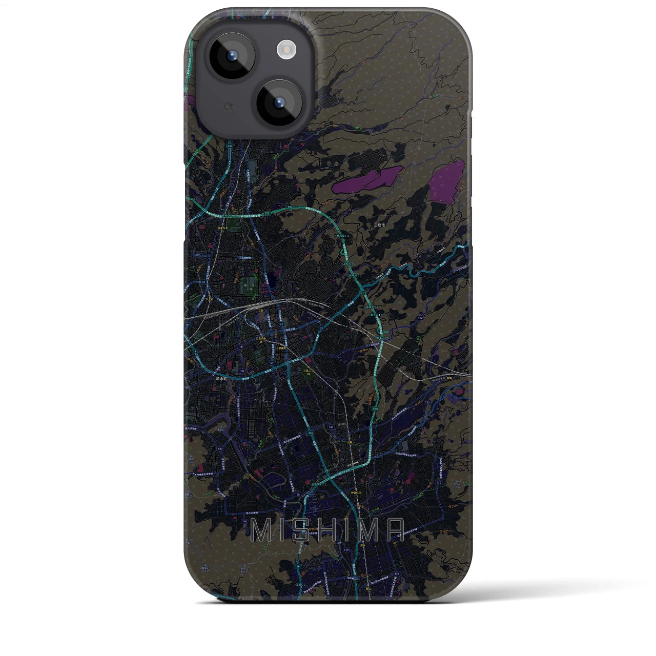 【三島(静岡県)】地図柄iPhoneケース(バックカバータイプ)