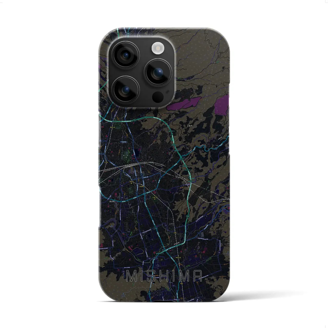 【三島(静岡県)】地図柄iPhoneケース(バックカバータイプ)