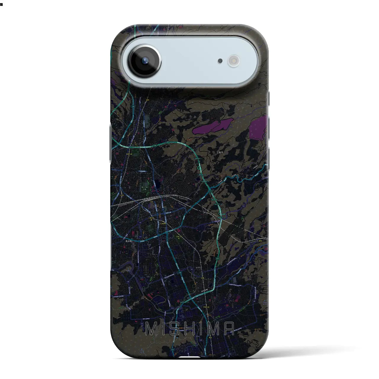 【三島(静岡県)】地図柄iPhoneケース(バックカバータイプ)