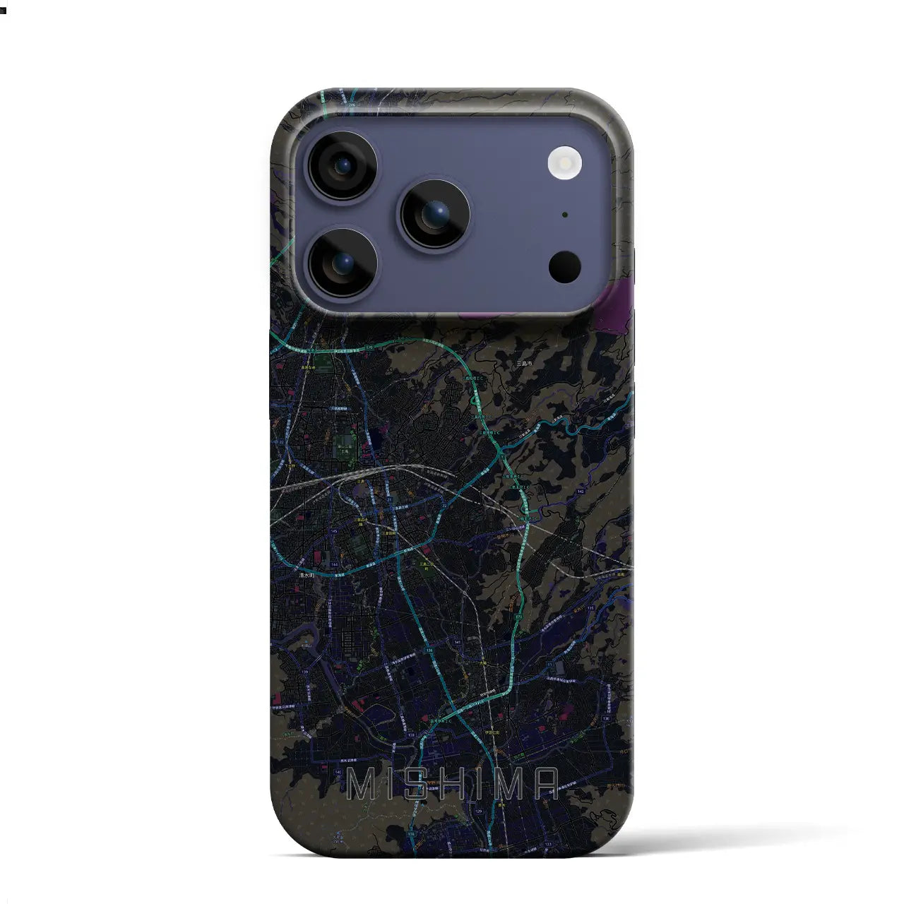 【三島(静岡県)】地図柄iPhoneケース(バックカバータイプ)