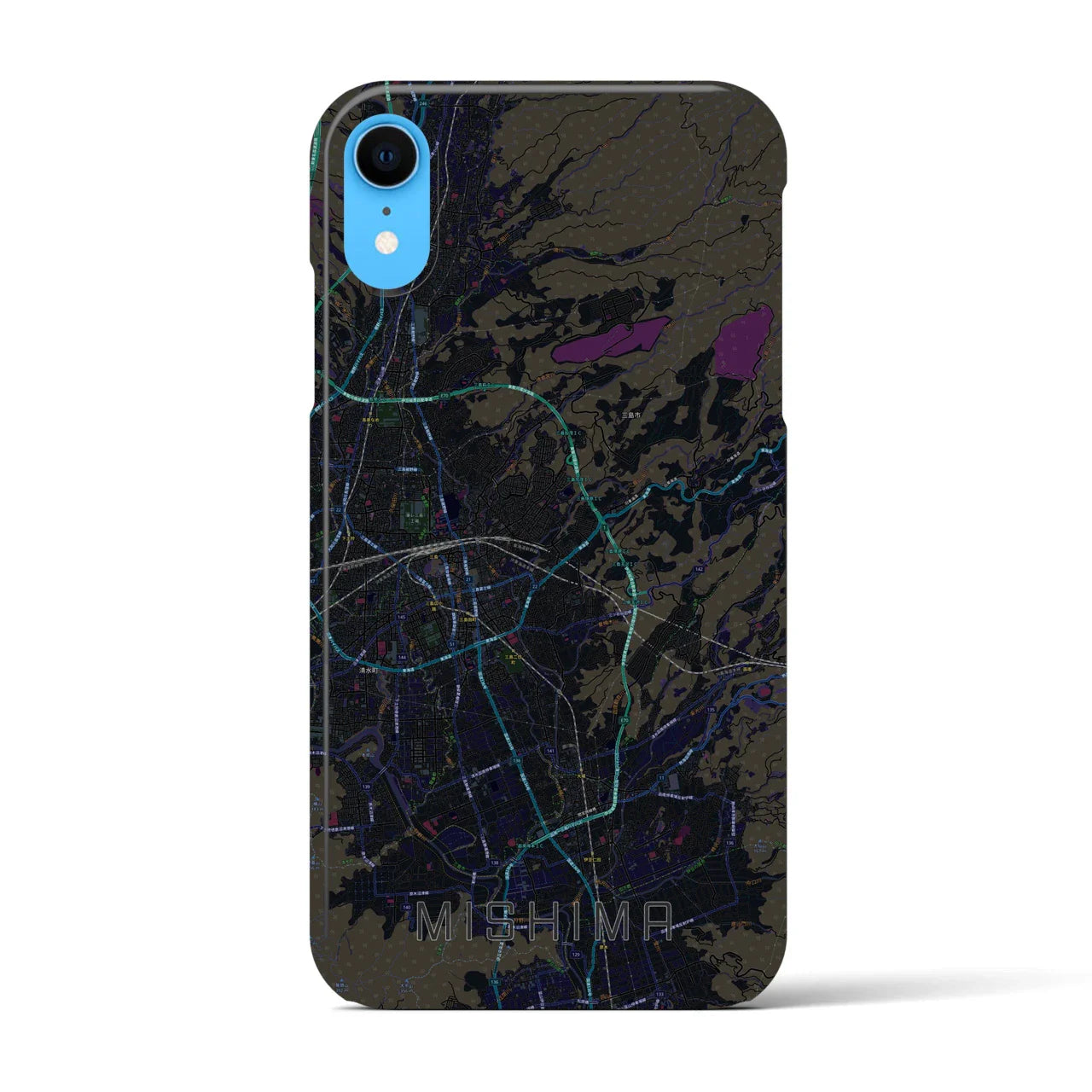 【三島(静岡県)】地図柄iPhoneケース(バックカバータイプ)