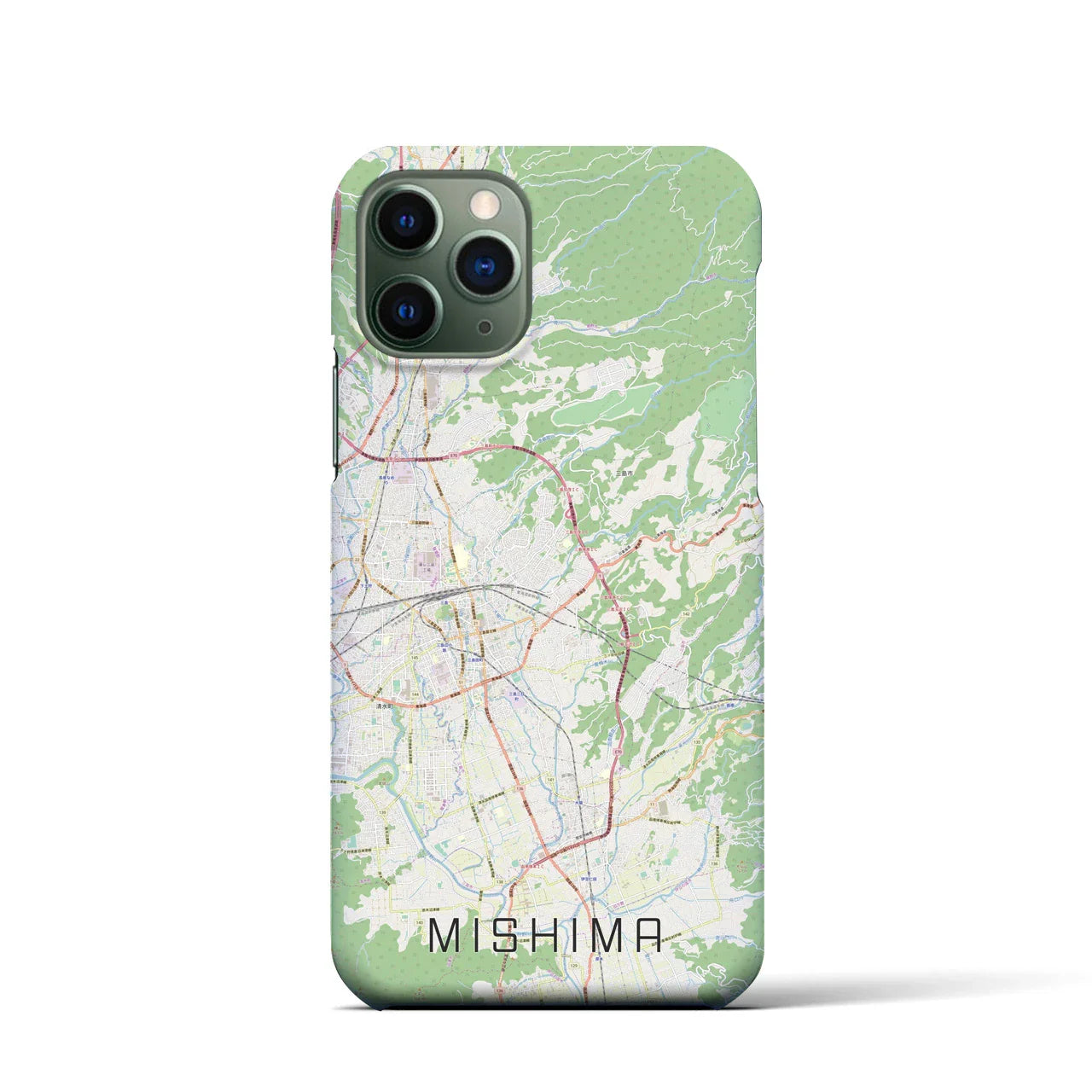 【三島(静岡県)】地図柄iPhoneケース(バックカバータイプ)