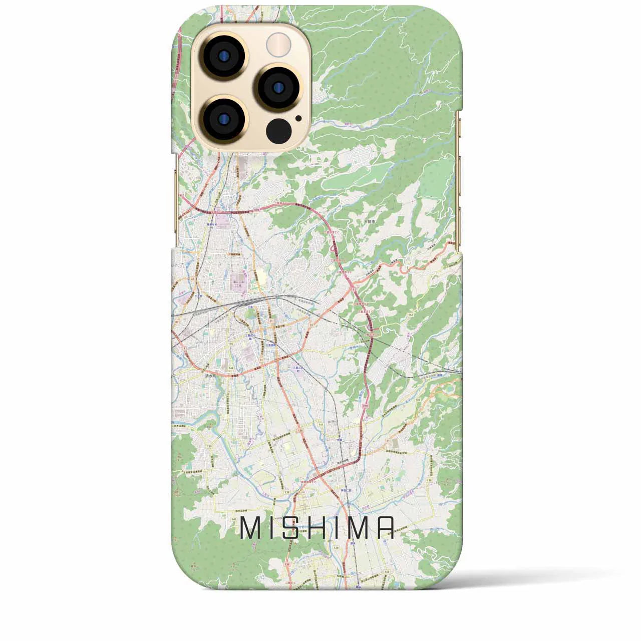 【三島(静岡県)】地図柄iPhoneケース(バックカバータイプ)
