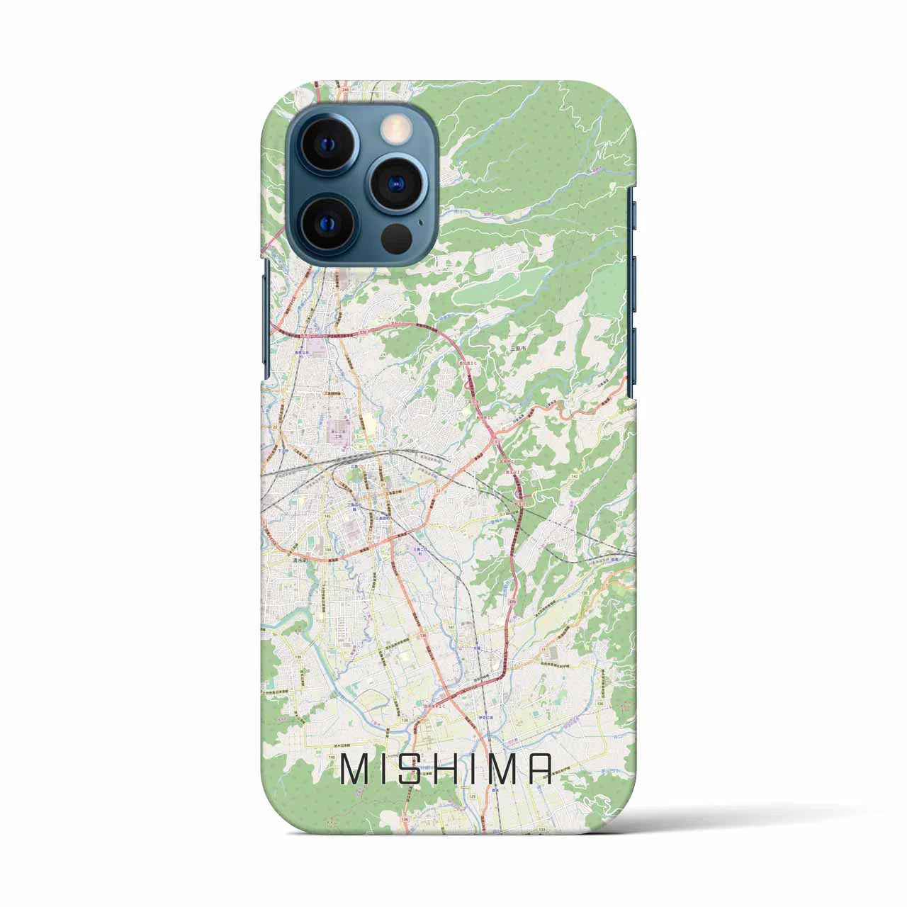 【三島(静岡県)】地図柄iPhoneケース(バックカバータイプ)