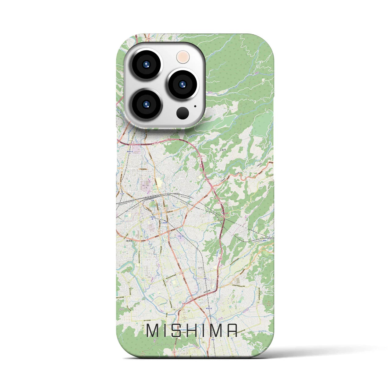 【三島(静岡県)】地図柄iPhoneケース(バックカバータイプ)