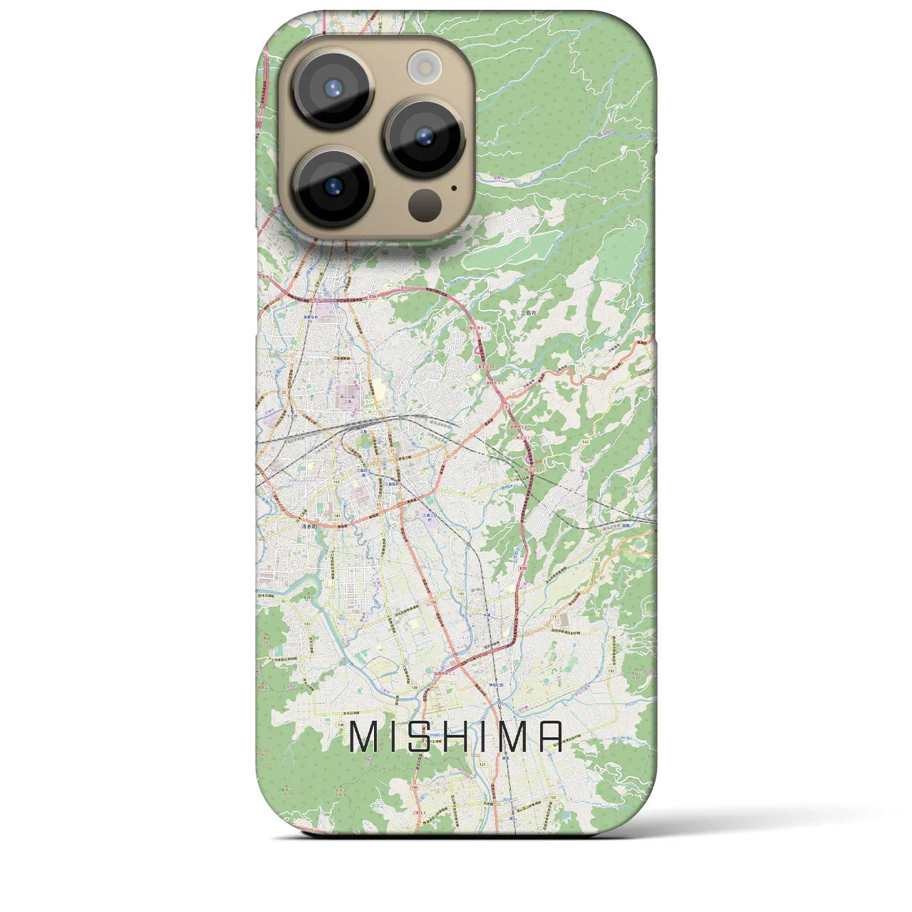 【三島(静岡県)】地図柄iPhoneケース(バックカバータイプ)