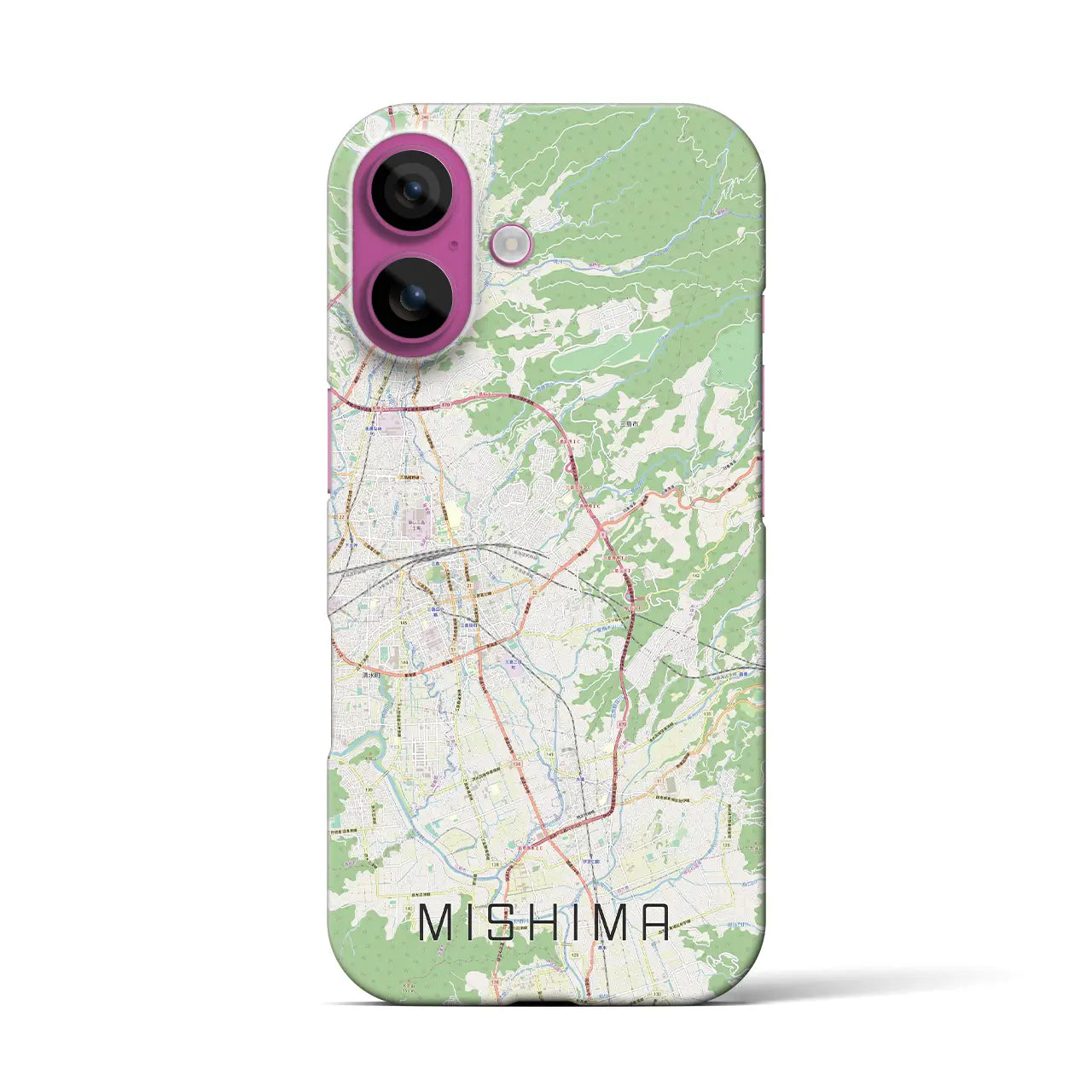 【三島(静岡県)】地図柄iPhoneケース(バックカバータイプ)