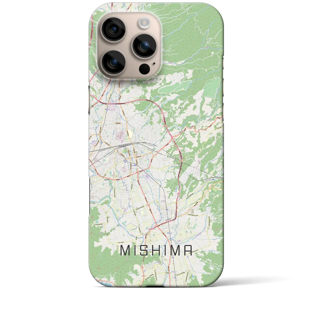 【三島(静岡県)】地図柄iPhoneケース(バックカバータイプ)