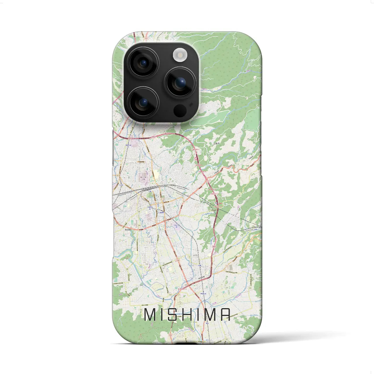 【三島(静岡県)】地図柄iPhoneケース(バックカバータイプ)