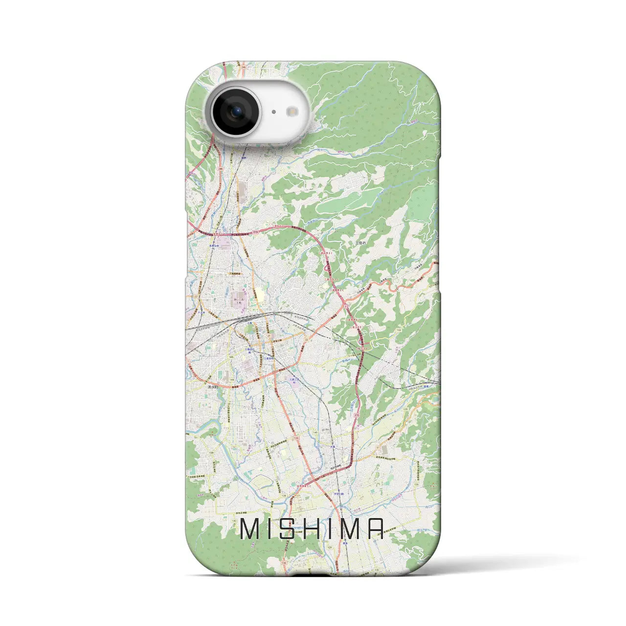 【三島(静岡県)】地図柄iPhoneケース(バックカバータイプ)