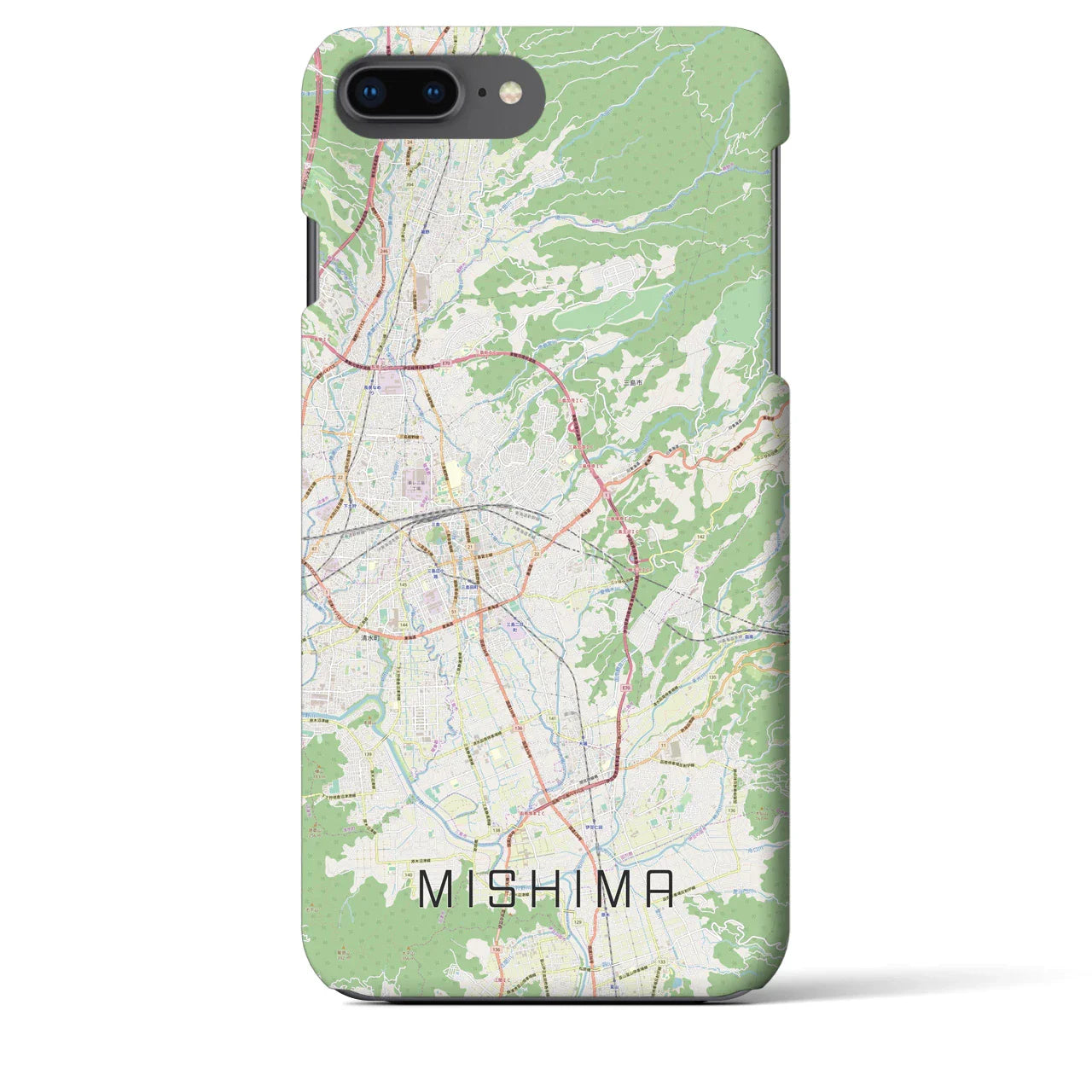 【三島(静岡県)】地図柄iPhoneケース(バックカバータイプ)