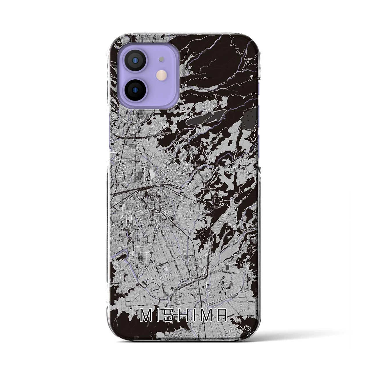 【三島(静岡県)】地図柄iPhoneケース(クリアタイプ)