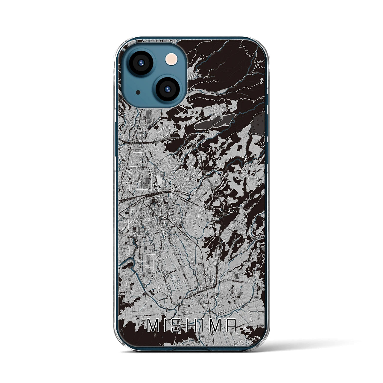 【三島(静岡県)】地図柄iPhoneケース(クリアタイプ)