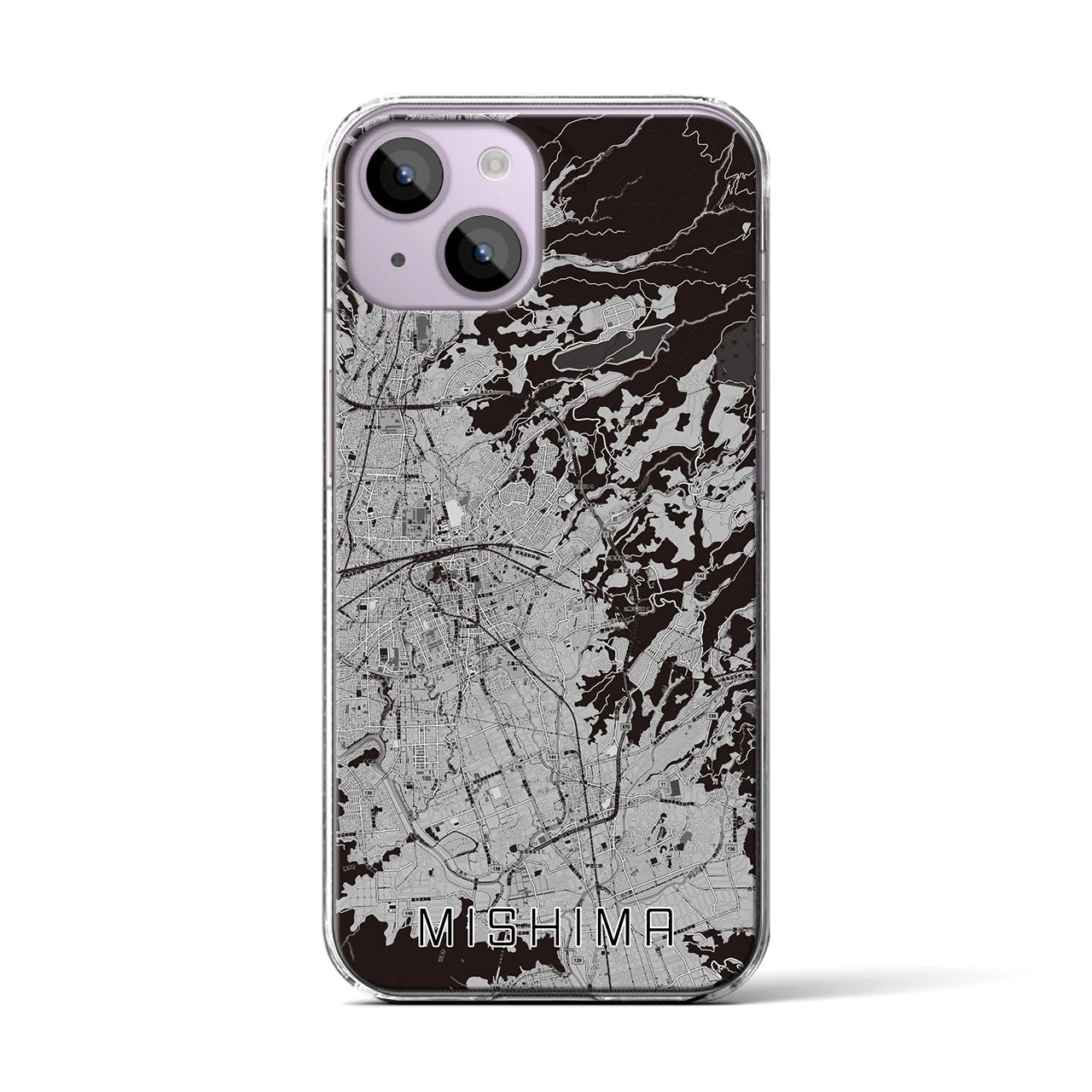 【三島(静岡県)】地図柄iPhoneケース(クリアタイプ)