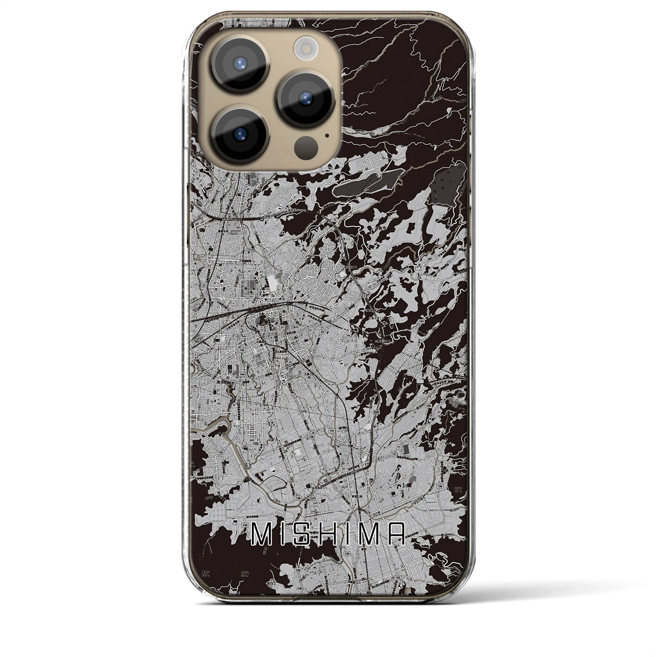 【三島(静岡県)】地図柄iPhoneケース(クリアタイプ)