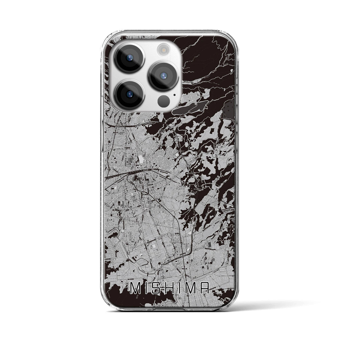 【三島(静岡県)】地図柄iPhoneケース(クリアタイプ)