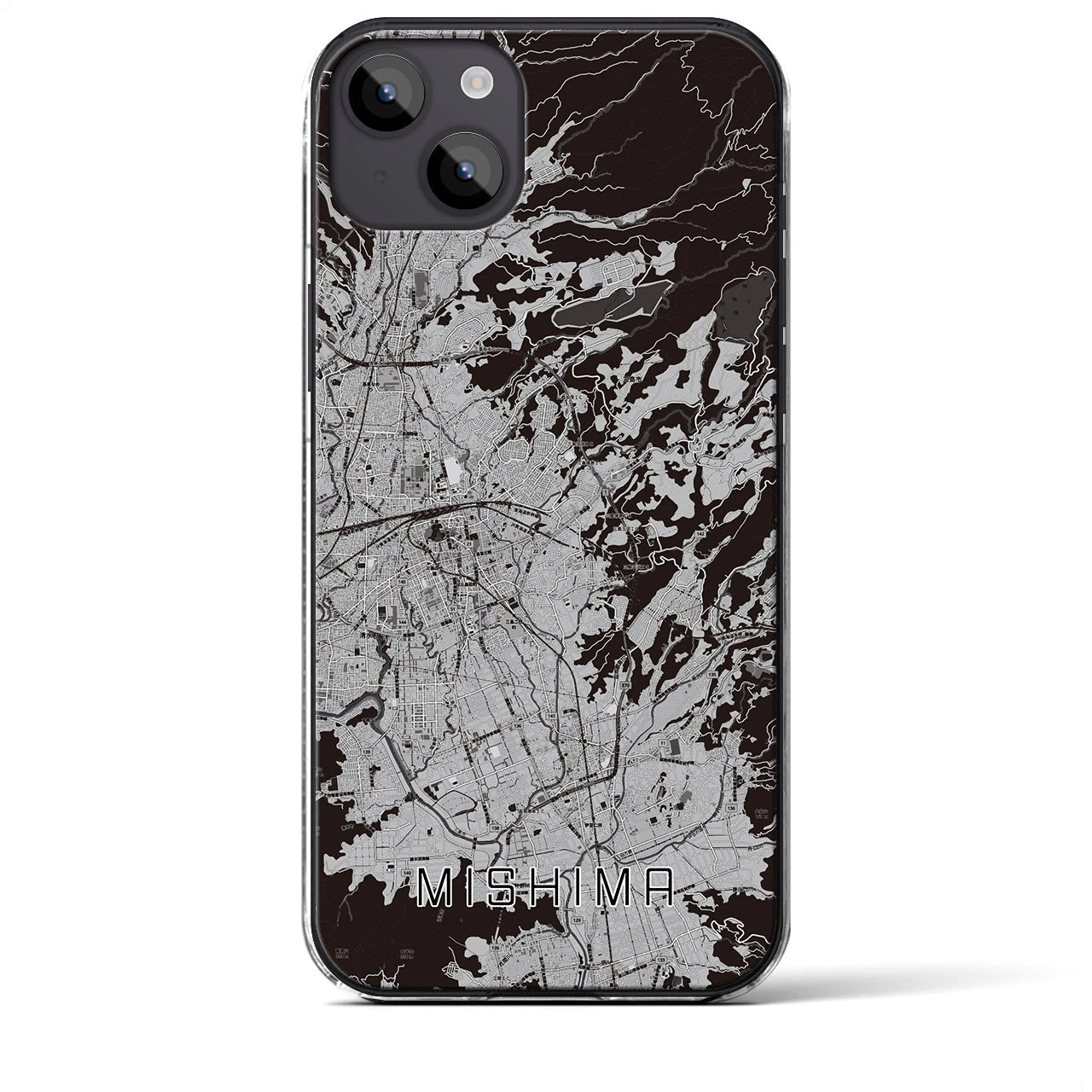 【三島(静岡県)】地図柄iPhoneケース(クリアタイプ)